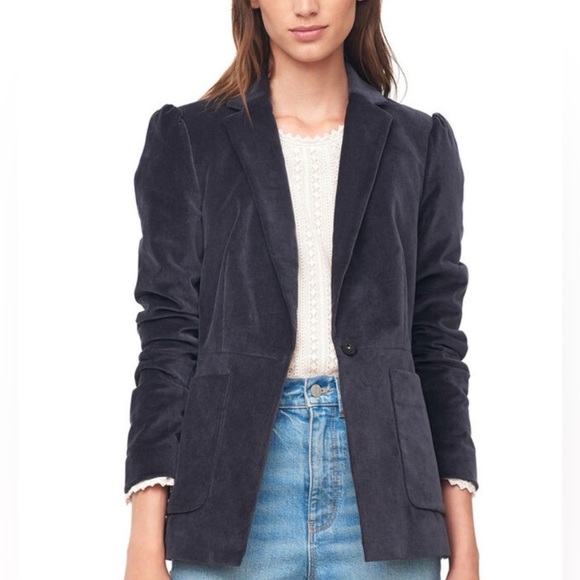 Rebecca Taylor Stretch Velvet Blazer 2 - Picture 1 of 13